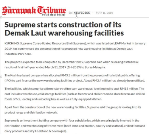 Supreme’s Demak Laut Warehouse Construction